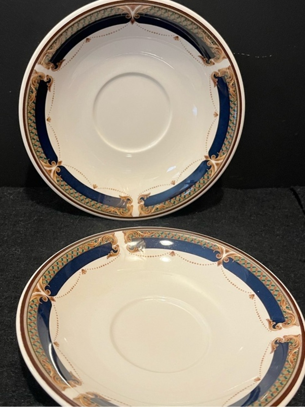 Keltcraft designed by Noritake Tranquil Glen Saucers with Duck Motif Set of 2